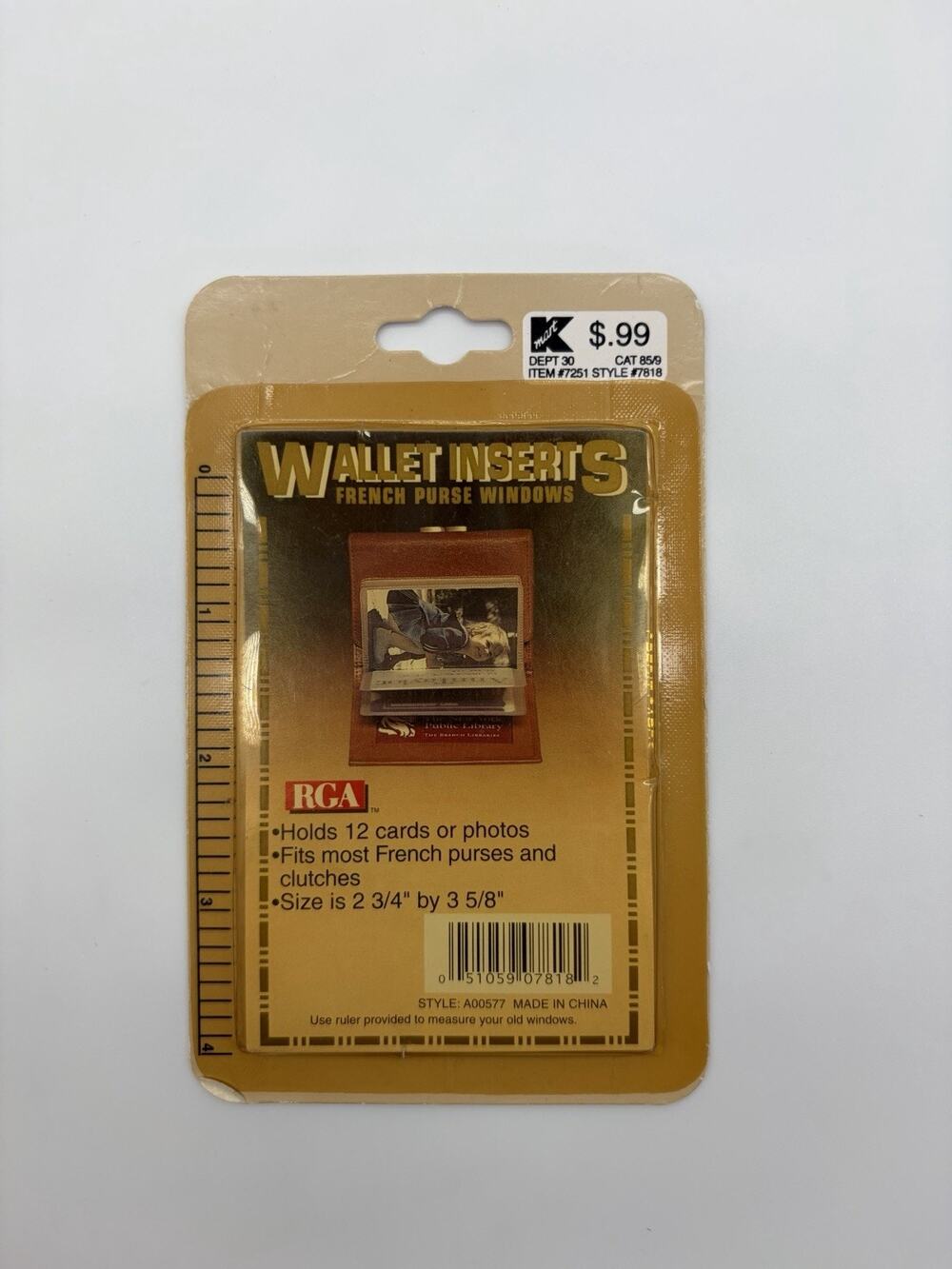 Vintage Wallet Inserts New In Pack Never Opened